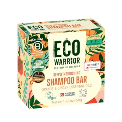 Image of Eco Warrior Deeply Nourishing Mini Shampoo Bar 50g Vegan, Cruelty Free, Natural, No SLS or Parabens friendly Cleansing Bar, ideal travel toilettries, plastic free and planet