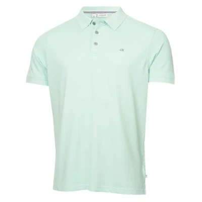 Image of Calvin Klein Mens Campus 3 Button Polo Shirt Aqua XXXXL