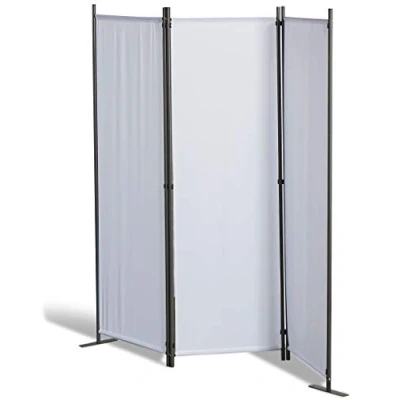 Image of GRASEKAMP Qualität seit 1972 Partition Wall 165 x 170 cm 3 Piece White Screen Room Divider Privacy