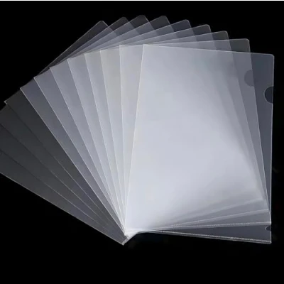 Image of 12 Packs A4 Transparent Plastic Folders Clear Wallets Sleeves for Office School Work Report Presentation Project Documents File