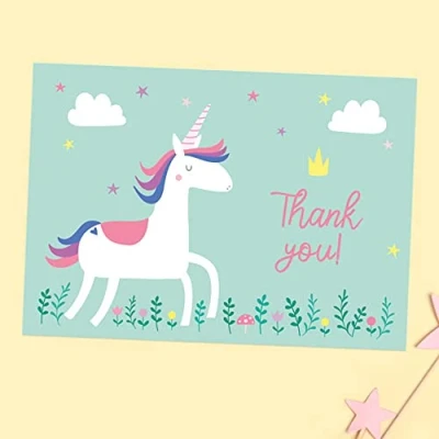 Image of Dotty about Paper Kids Thank You Cards Unicorn Magic Pack of 10