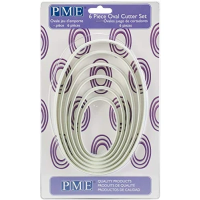 Image of PME PNO3 Oval Cutters, Set of 6 White 16 x 1 11 cm
