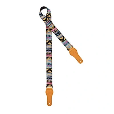 Image of Ortega Guitars Adjustable Ukulele Strap World Series Cotton, Indian Sky (OCS 400U)