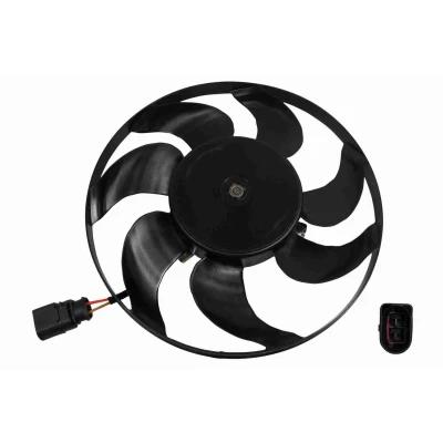Image of 1K0959455DG, 1K0959455R Cooling Fan VEMO V15 01 1892 for vehicles with trailer hitch 293mm 150W Original Quality VOLKSWAGEN: Golf 5, Touran I