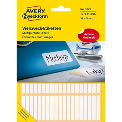 Image of Avery Zweckform 3322 Multipurpose Labels 37 x 5 mm Pack of 1976