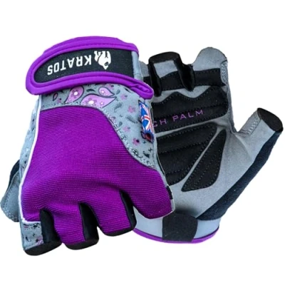 Image of Kratos Cycling Gloves Half Finger Gel Padded Anti slip Breathable Racing Road Cycle BMX Mountain Bike MTB and Town Bicycle for Kids Men Women