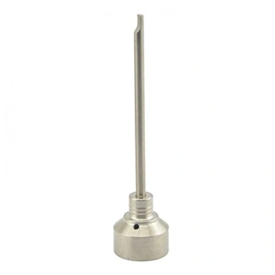 Image of VALINK 18mm Titanium Nail GR 2 Carb Cap with One Hole 89mm Dabber for Glass Bong Water Pipe Silver