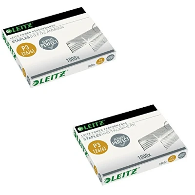 Image of Leitz 55720000 Power Performance P3 Staples 26/6 (Pack of 2)