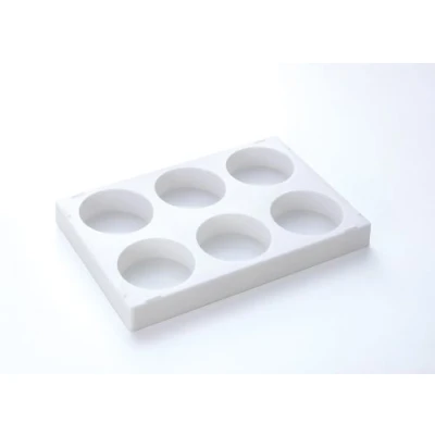 Image of Palette, white plastic, 21x14.5x2.2cm, rectangular, 6 deep well by Jakar