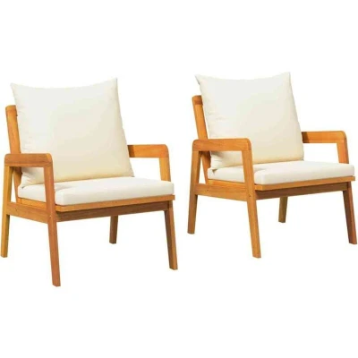 Image of vidaXL Garden Chairs 2 pcs 59.5x65x71.5 cm Solid Wood Acacia