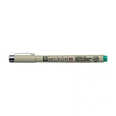Image of Micron Pen, Waterproof/Fade Resistant, 0.35mm Point, Green
