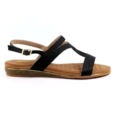 Image of Ladies Lisia Black Sandal 4