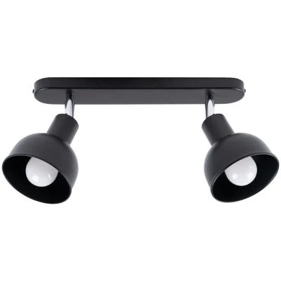 Image of Elba Twin Ceiling Spotlight Dome Black