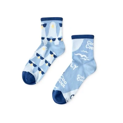 Image of Dedoles Unisex Socks for Women, Men &amp; Kids Cotton Funny Designs Football Bicycle Horses Plants Firefighter Gift Mismatched, Design: Cool Pigeons, Colour: Blue, Size: 3 5 M / 2 4,5 W UK