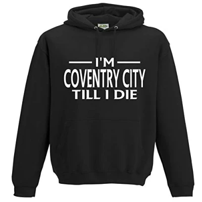 Image of Amelia Gould Apparel Coventry City Till I DIE Premium Mens Hoodie Large Black