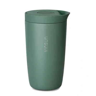Image of VINSUN Travel Mug for Coffee to go 350ml Leak Proof, Double Walled Insulated, Stainless Steel Hot &amp; Cold Drinks with Quick Press Closure