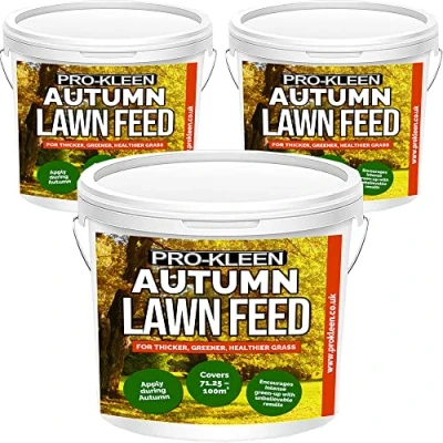 Image of Pro Kleen Autumn Lawn Feed Fertiliser Encourages Grass Green up &amp; Prevents Disease Covers to 300m2 Lasts 6 Weeks (7.5 kg)