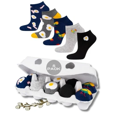 Image of soxo Easter Egg Socks Men Funny Women Gifts Mens Cotton Sock Ladies Gift Men&#039;s Presents 6.5 10.5 5 Pairs