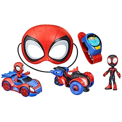 Image of Hasbro SPIDEY AND HIS AMAZING FRIENDS ROLE PLAY VEHICLE BUNDLE Amazon Exclusive