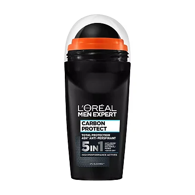 Image of L&#039;Oreal Men Expert Carbon Protect 4 in 1 Anti Perspirant Roll On Deodorant 50ml