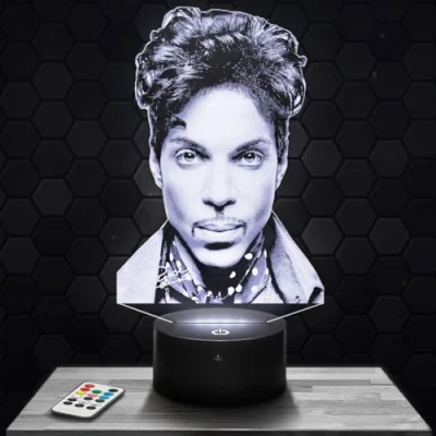 Image of Bedside lamp, Night Light Prince 3D LED Illusion, Christmas, Gift idea Birthday boy and Girl Child or Adult Bedroom lamp TOP