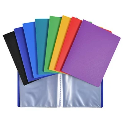 Image of Exacompta Ref 88210E Opak PP Display Book 180 x 230mm in Size, Transparent Pockets, Polypropylene Flexible Cover, 20 40 Viewing Pages Random Colour, Single unit