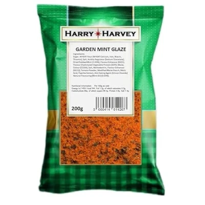 Image of Harry Harvey Garden Mint Meat Glaze, Marinade &amp; Rub 200g, for Lamb, Chicken, Beef, Pork and Fish. BBQ Butchers Seasoning Spice Mix