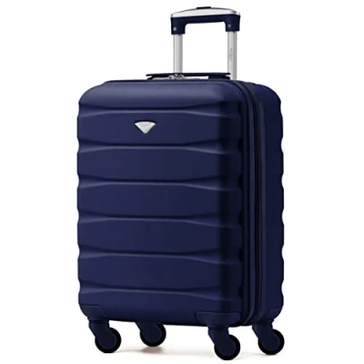 Image of Flight Knight Lightweight 4 Wheel ABS Hard Case Suitcases Cabin Carry On Hand Luggage Approved for Over 60 Airlines Including easyJet, Jet2 &amp; Maximum Size Ryanair (Priority) 55x40x20cm