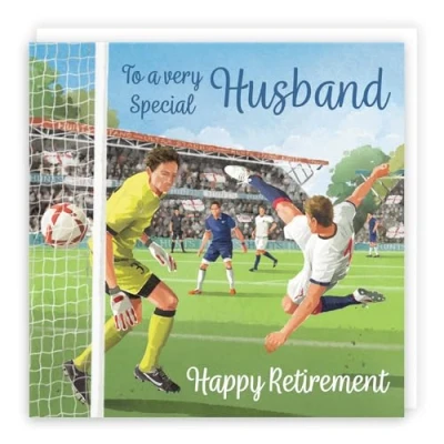 Image of Hunts England Football Fun Retirement Card For Husband Milo&#039;s Gallery Footy Retiring Footie Fan