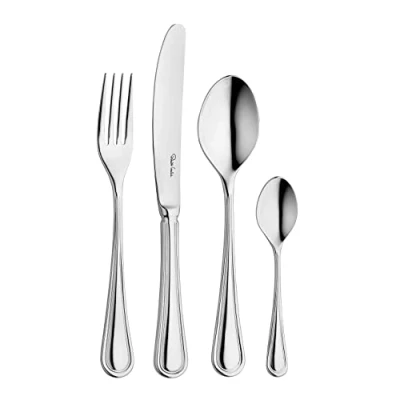 Image of Robert Welch Aston Bright, 24 Piece Cutlery Set for 6 People. Made from Stainless Steel. Dishwasher Safe.