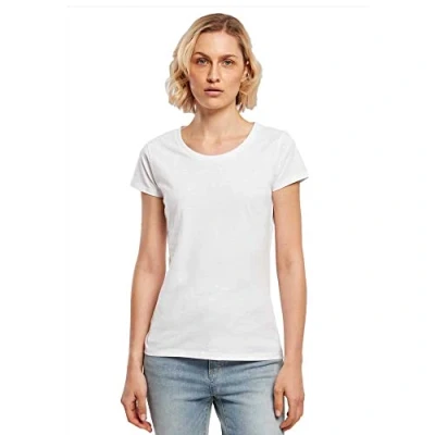 Image of Build Your Brand Women&#039;s Bb012 ladies Basic Tee T Shirt, White, Large