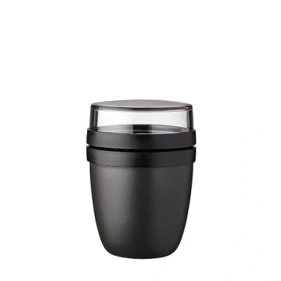 Image of Mepal Overnight Oat jar Mini Practical Yoghurt Cup &amp; Muesli Separate Compartments for Suitable Freezer, Microwave Dishwasher 300 ml + 120 Nordic Black