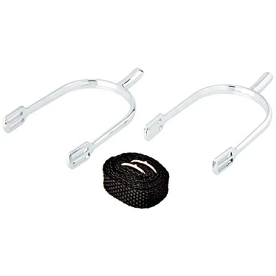 Image of Kerbl Women&#039;s Drop Shape Spurs With Straps Metallic, 25 Mm
