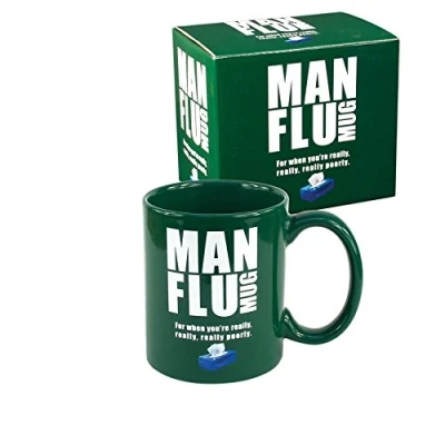 Image of Kenzies Gifts Mug: Man Flu Novelty Drinking Mug, Cup Fun and Different Gift/Present for Her, Women, Ladies Birthday or Christmas