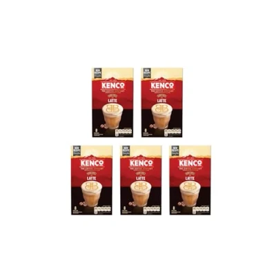 Image of Kenco Baileys Latte Instant Coffee Sachets 8x15.0g (Pack of 5, Total 40 Sachets, 600g)
