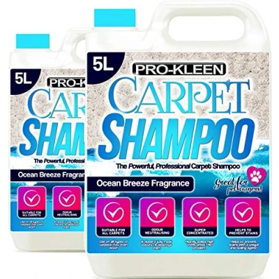 Image of Pro Kleen Professional Carpet &amp; Upholstery Shampoo Ocean Fresh Fragrance 10L High Concentrate Cleaning Solution Suitable for All Machines