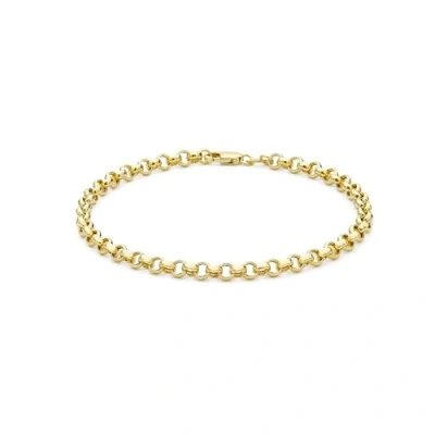 Image of Carissima Gold Women&#039;s 9 ct Yellow 2 mm 50 PG Twist Curb Chain Anklet of Length 25.5 cm/10 Inch