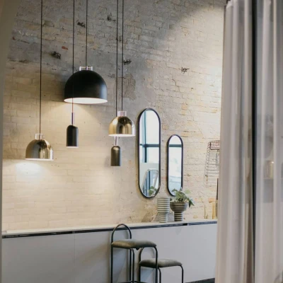 Image of AYTM Luceo pendant light, round, black, Ø 45 cm