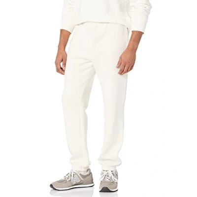 Image of Amazon Essentials Men&#039;s Closed Bottom Fleece Joggers (Available in Big &amp; Tall), Off White, S