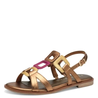 Image of MARCO TOZZI Women&#039;s 2 28145 44 Sandals, Bronce Comb, 4 UK