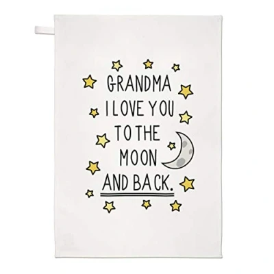 Image of Grandma I Love You to The Moon and Back Tea Towel Dish Cloth