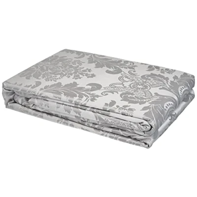 Image of Catherine Lansfield Damask Jacquard Super King Duvet Set Silver