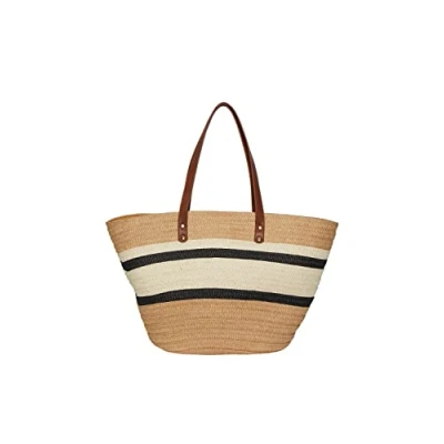 Image of PIECES Women&#039;s Pcbili Straw Shopper Bag, Nature, Keine Angabe