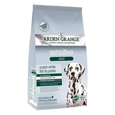 Image of Arden Grange Sensitive Adult Dry Dog Food Grain Free, Fresh Ocean White Fish and Potato, 12 kg