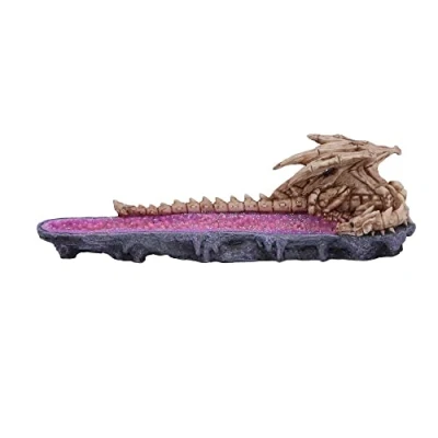 Image of Nemesis Now Skeletal Slumber Incense Burner, Purple, 26.7cm