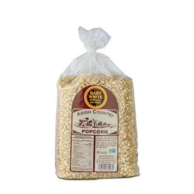 Image of Amish Country Popcorn 6 lb Bag Kernels Small and Tender Old Fashioned, Non GMO Gluten Free (6 Pound (Pack of 1), Baby White)