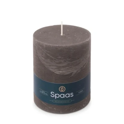 Image of Spaas Rustic Pillar Candle 100/130 mm 95h, Dark Grey