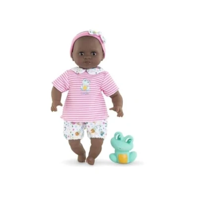 Image of Corolle First Baby Doll, Bain, 9000100660 Bath Alyzée, Soft Body Doll with Animal, Sleeping Eyes, Vanilla Fragrance, Removable Clothes, 30 cm, from 18 Months