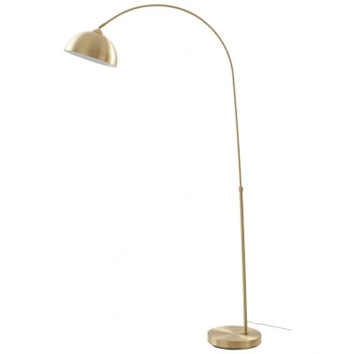 Image of Lindby Lennart arc floor lamp, matt brass