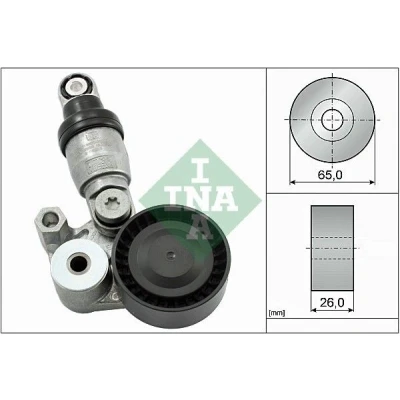 Image of PE0315980A, PE0315980B, PE0315980C, PE3115980 Tensioner Lever, v ribbed belt INA 533 0129 10 65mm 26mm MAZDA: CX 5 I, 6 Estate